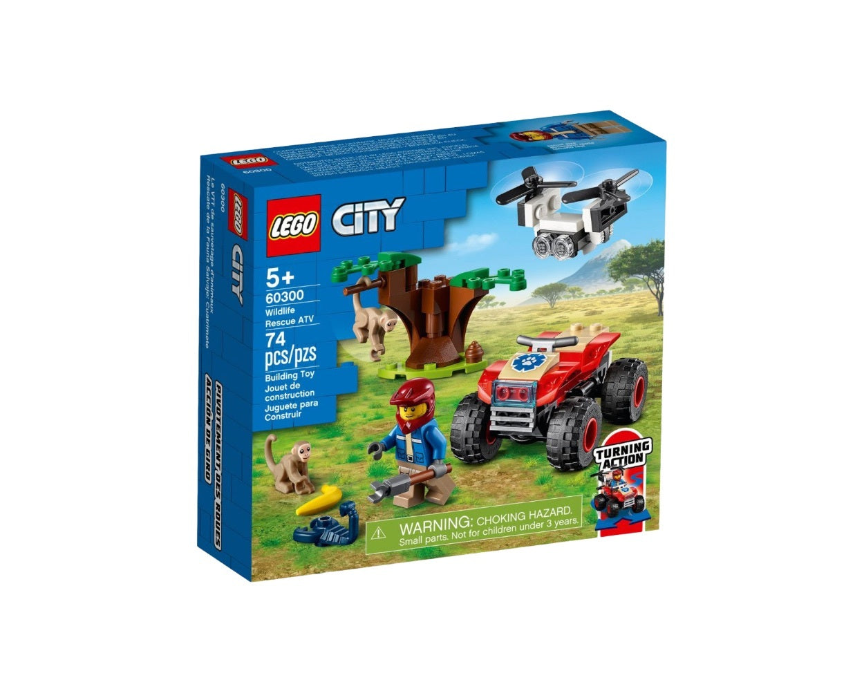 Konstruktorius LEGO City Laukinės gamtos gelbėtojų keturratis