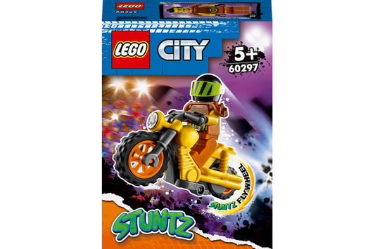 Konstruktorius LEGO City Kaskadininkų motociklas griovėjas